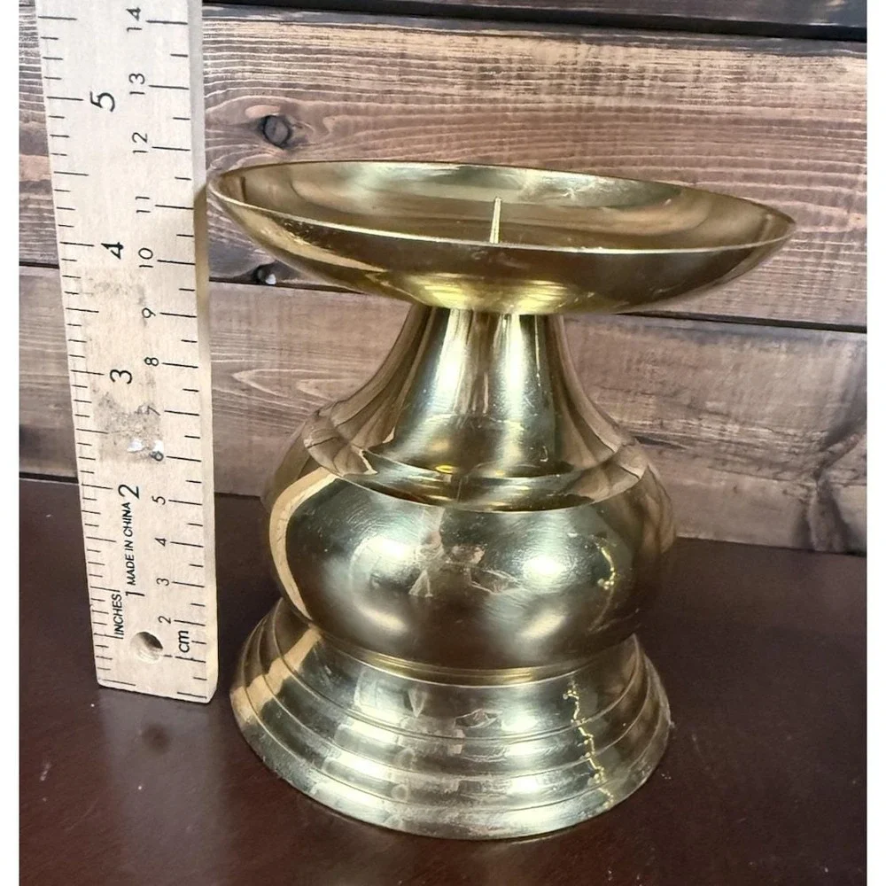 Pair Of Vintage Brass Classic Candlestick Holders, 11
